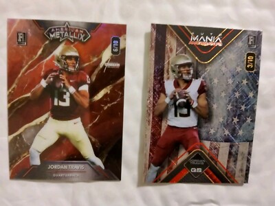 2024 Wild Card Jordan Travis Metallix 6/10 Auto Mania American FB 3/10