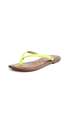 bright yellow flat sandals
