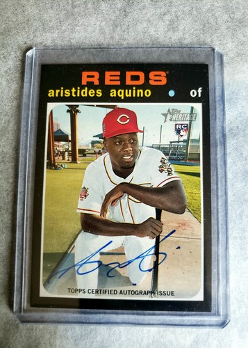 2020 Topps Heritage ARISTIDES AQUINO RC Auto Real One Rookie Card #ROA-AAQ - Bild 3 von 3