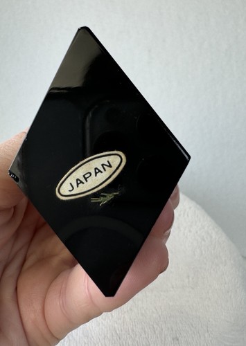 Vintage Mikasa Japan Black & Gold Salt Pepper Shakers Art Deco Revival 1980s - Picture 9 of 11