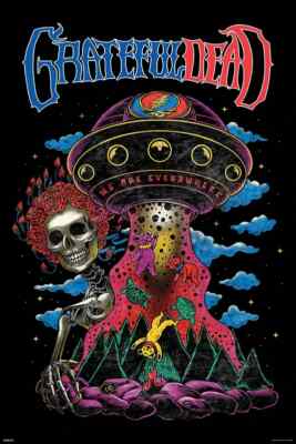 GRATEFUL DEAD UFO 24X36 POSTER ROCK MUSIC LEGEND ICONIC CLASSIC