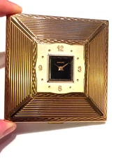 Excellent Vintage REME Vanity Pocket Powder Compact ft. AMERÉ Mechanical Watch