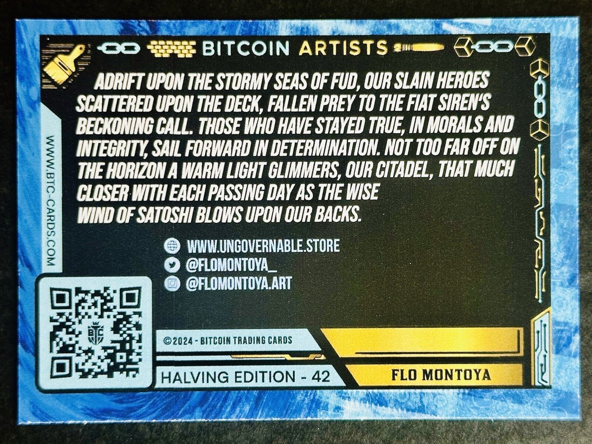BITCOIN IS HOPE #42 2024 Bitcoin Trading Cards BTCTC WHALE Halving BASE Ltd  /347