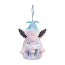 Pokemon Center Original Wigglytuff Fancy Spring Easter Egg Swablu Plush Keychain