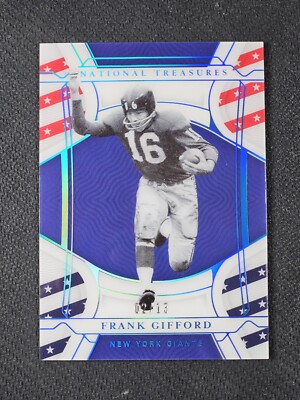 FRANK GIFFORD 2021 NATIONAL TREASURES STARS & STRIPES FOTL #/13 New York Giants
