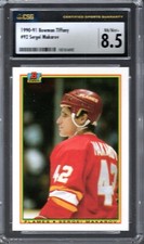 1990-91 Bowman Tiffany Sergei Makarov #92 Rookie RC HOF CSG 8.5