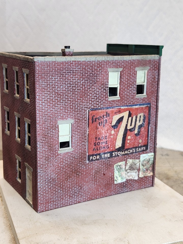 HO Scale Brick Storefront, Painted and Detailed. | eBay