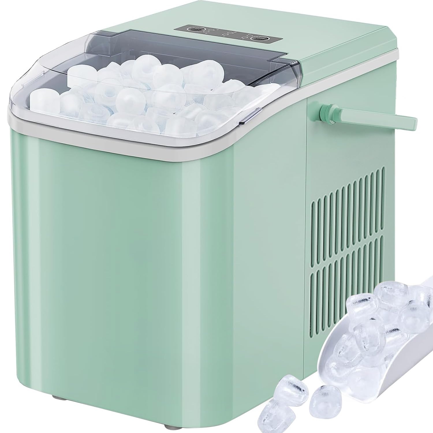 Ice Maker, Portable Countertop Icemaker Machine, Self Cleaning Quiet 2 Sizes Bul