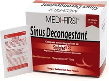 Medique 80964 Medi-First Sinus Decongestant, 24 Tablets, white