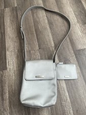 Bolso Bandolera Cartera Vintage Y2K Nine West Plateado Lagenlook Elegante Preppy