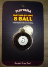 TINY TOPIA MAGIC 8 BALL Creative Key Chain ask questions get answers new on card