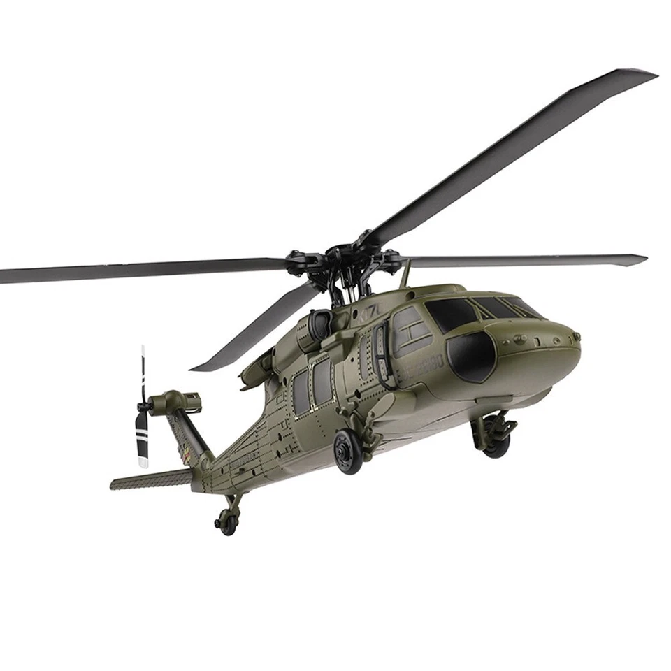 Helicóptero RC XK K170 UH-60L 2.4G 4CH 6 ejes giroscopio motor sin escobillas RTF militar Foto 4 de 4
