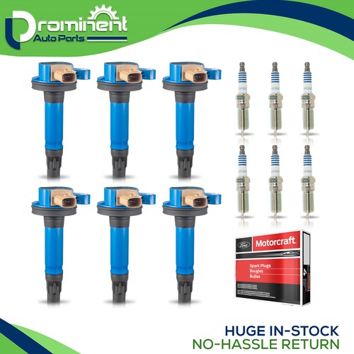 6 Ignition Coil &amp; Motorcraft Platinum Spark Plug For Ford Edge Taurus 07-12 3.5L