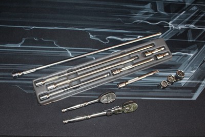 Snap On Werkzeug, Ratschen-Set + Zubehör + 3 Gelenknüße 1/4