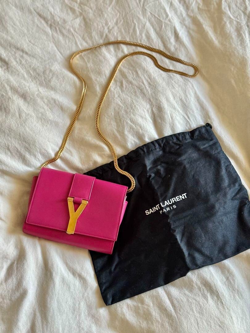 BORSA A TRACOLLA SAINT LAURENT PELLE ROSA spedita dal Giappone!! JP!!!!!!!!!!!!!!!!!