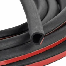 26FT Rubber D Shape Car Door Seal Strip Window Edge Moulding Trim Weatherstrip