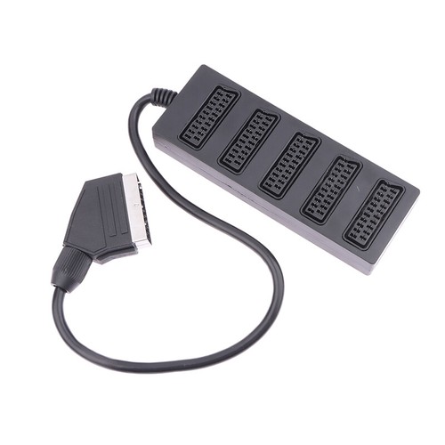 21Pin Scart 5 Way Splitter 21p Scart Male To 5 Female Adapter Connector - Afbeelding 8 van 11