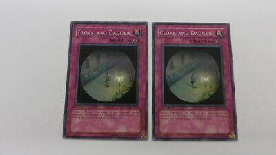 2x  CLOAK AND DAGGER  TRAP CARD 1ST EDITION  STON-EN059  RARE  YUGIOH  NM 