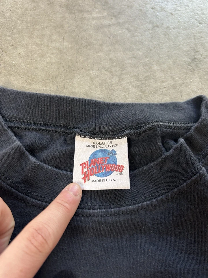 Camiseta De Colección Años 90 Planet Hollywood Talla 2XL Camisa Gráfica Lake Tahoe Desvanecida Foto 4 de 4