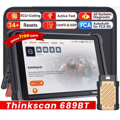 Thinkcar Thinkscan 689BT Car OBD2 Scanner All System Diagnostic Tool 34 Services