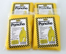 4 Mayday Emergency Poncho Camping Hiking Outdoor Bug-Out-Bag First aid Rain Coat