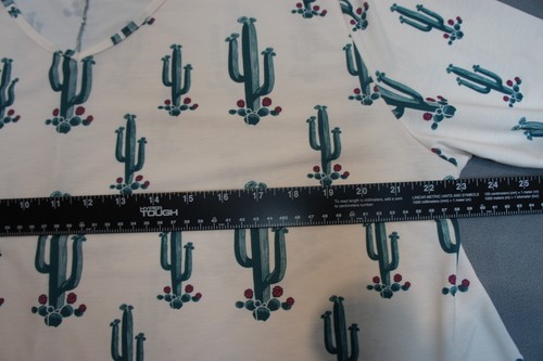 Cowgirl Hardware White Top Cactus Print 3/4 Sleeve Western Blouse Size 1X - Picture 6 of 7