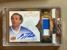 Guy Lafleur 4/5  *RARE!* Splendor Patch Auto Gold Bordered 2018-19