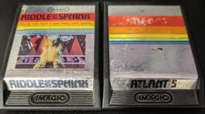 🔥 VINTAGE Atari 2600 IMAGIC Lot – Riddle of the Sphinx & Atlantis – RARE Silver