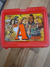 Vintage 1983 The A-Team Thermos Brand Plastic Lunch Box Mr T Lunchbox W/ Thermos