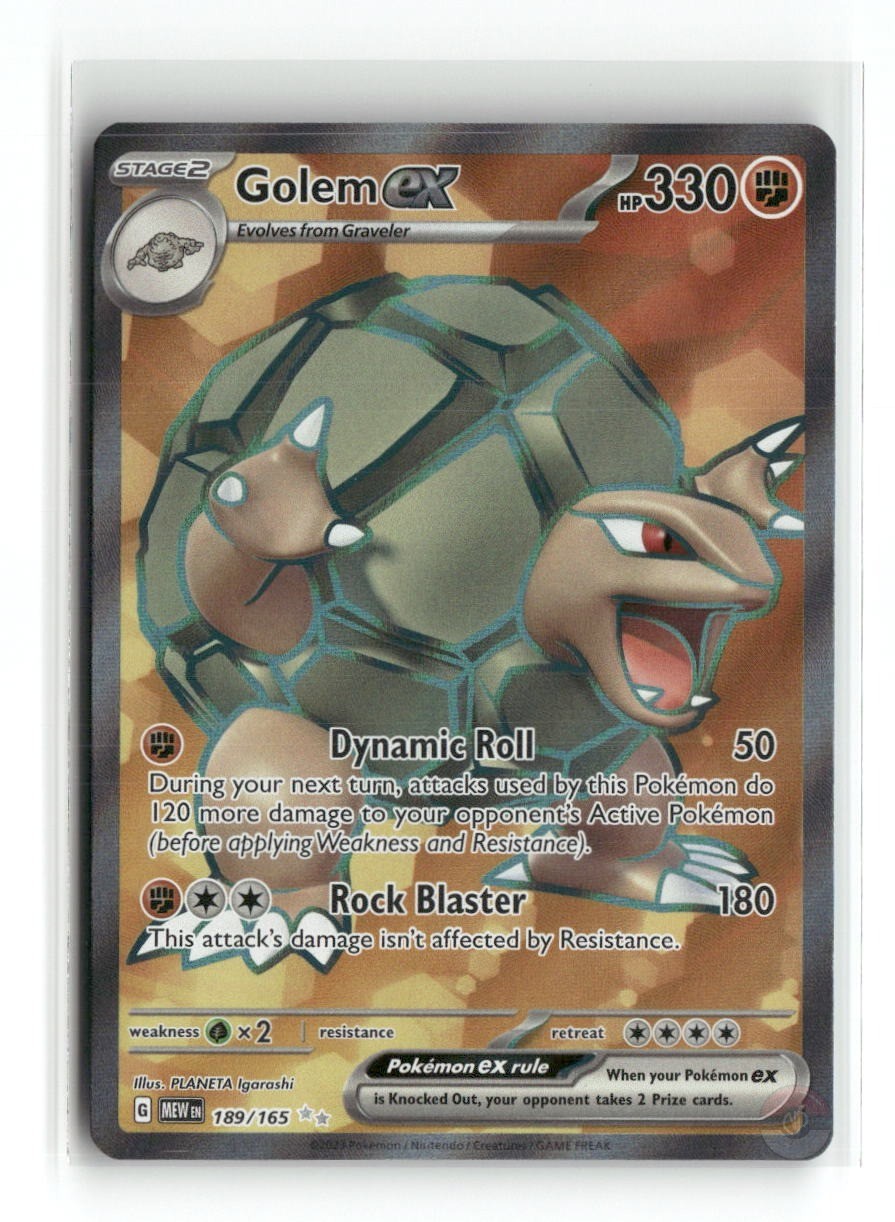 Golem ex 189/165 Ultra Rare 151 Pokemon Holo NM