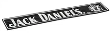 Jack Daniel's Long Bar Beverage Mat Rubber 20" x 3.5", Black/White.  JD-38500