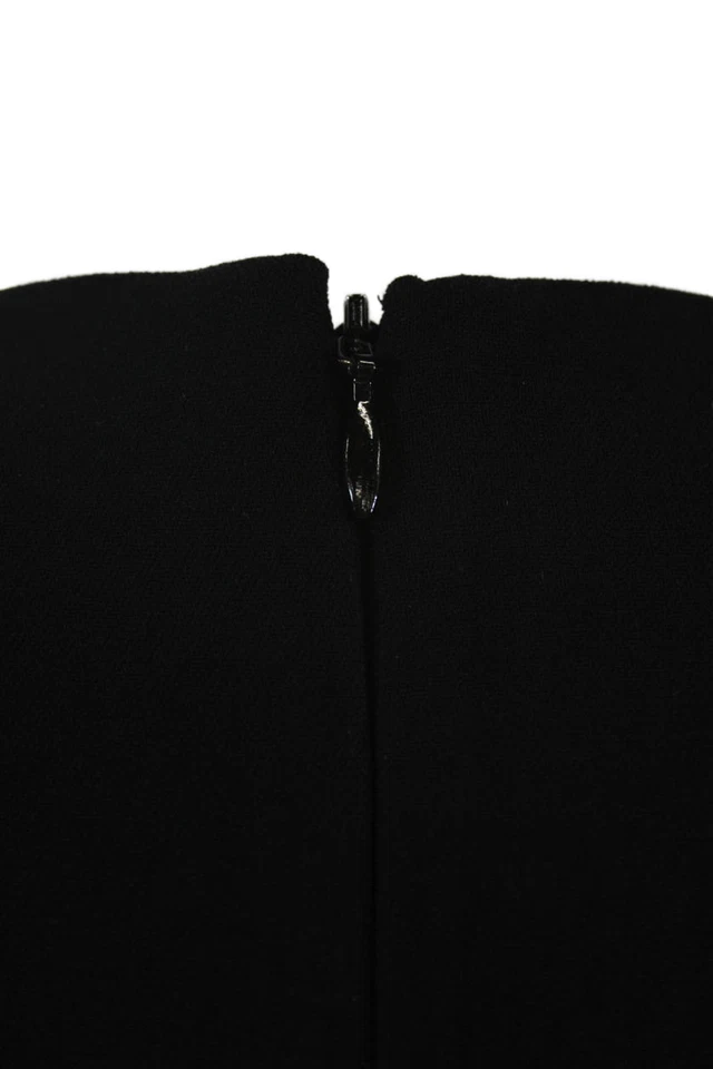 Mono plisado Banana Republic para mujer con cremallera sin mangas cuello redondo negro talla 4 Foto 4 de 4