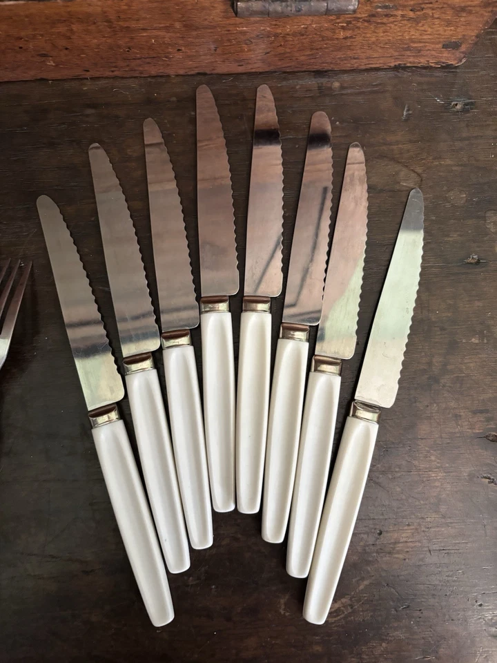 Juego de cubiertos vintage Spice of Life 8 lugares Sheffield Merry Mushrooms Foto 3 de 4