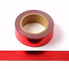 15mm Red Washi Tape 10 Meters Decorative Low Tack Adhesive Masking Tape