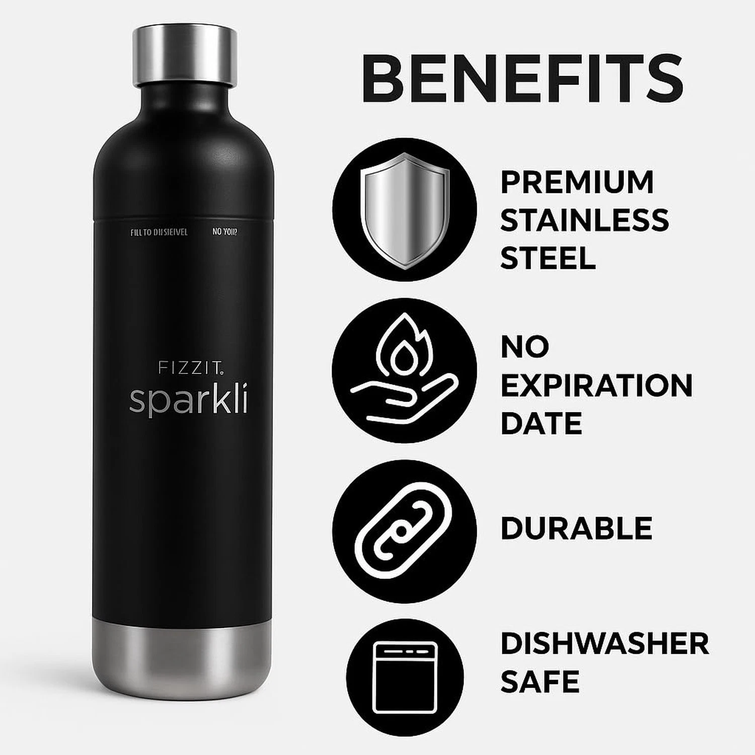 FIZZIT Sparkling Water and Soda Maker