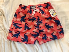 NWT Trunks Surf Swim Co. Sano Swim Shorts Boardshorts Size Medium Aligator