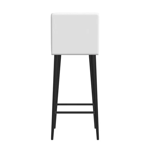 Maxwell 32.5 in. Seat Height Leather and Iron Bar Stool - White - Picture 1 of 7