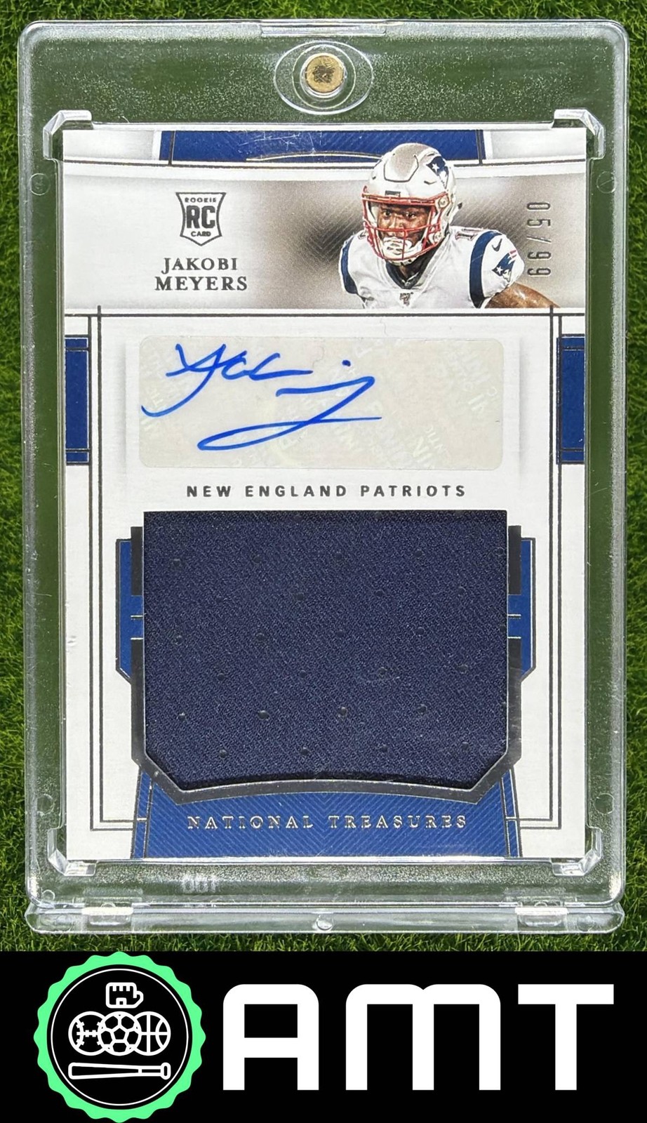 Jakobi Meyers Panini National Treasures #209 Patch Autograph