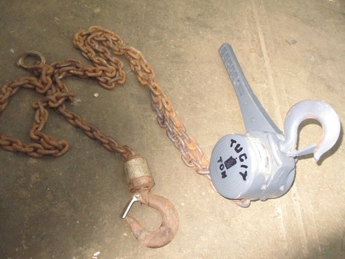 TUGIT 1 TON LEVER CHAIN HOIST COME A LONG  15FT CHAIN