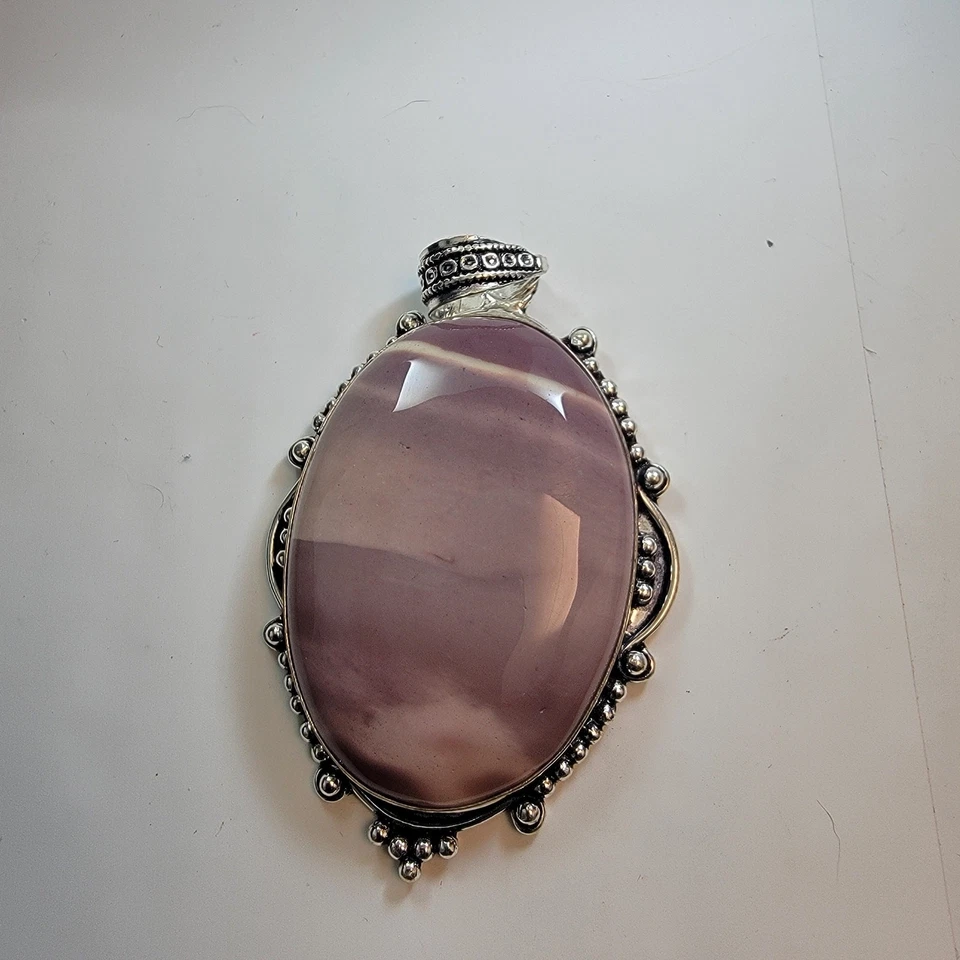 Collar Colgantes Mookaite Jaspe Hecho a Mano Conjunto de Joyería en Bisel de Plata de Ley Foto 2 de 4