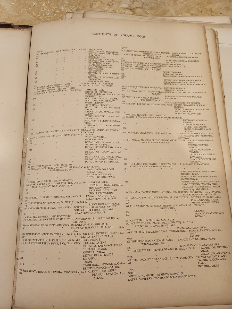 A Monograph of the Work of McKim Mead & White 1879-1915. Vol 4