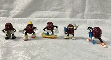 Vintage California Raisins    Figures Lot Of   5 Roller Skate Board Boom Box