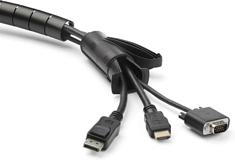 StarTech.com 2.5m (8.2ft) Cable Management Sleeve - Spiral - 1" (25mm) Diameter  - Bild 3 von 4