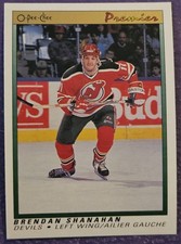 1990-91 O-Pee-Chee Premier #105 Brendan Shanahan Hockey card New Jersey Devils