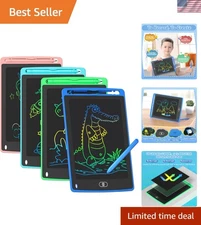 4 Pack 8.5-Inch Colorful LCD Writing Tablets - Fun & Educational Doodle Boards