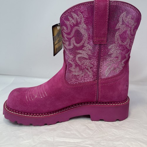 Ariat Damen 7,5 B Hottest Pink Metallic Western Fatbaby Stiefel Cowgirl Neu mit Karton - Bild 5 von 12