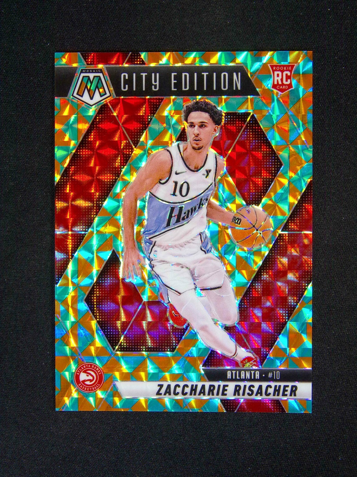 2024-25 Panini Mosaic Zaccharie Risacher #274 RC Rookie City Tessellation /15