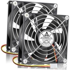 92mm x 25mm 12V PC Case Fan 3 Pin DC Brushless Cooling Fans, 2-Pack 92x25mm