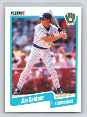 1990 Fleer - Jim Gantner #324 Milwaukee Brewers Baseball Card