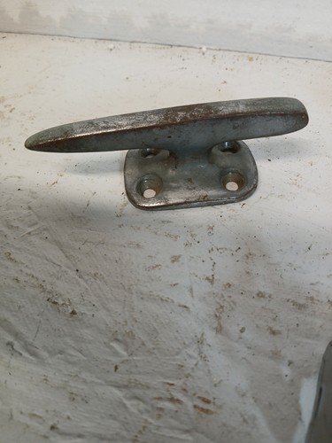 Vintage. Lot Of 2 Chrome Over Brass Boat Cleats Tie Downs Chris Craft ? 3.5" - Picture 5 of 7